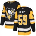 Wholesale Cheap Adidas Penguins #59 Jake Guentzel Black Home Authentic Stitched Youth NHL Jersey