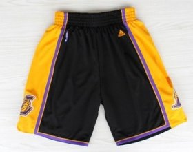 Wholesale Cheap Los Angeles Lakers Black With Purple Short