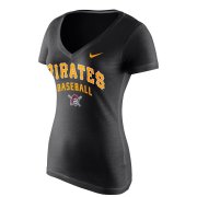 Wholesale Cheap Pittsburgh Pirates Nike Women's New Practice V-Neck T-Shirt Black