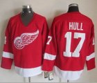 Wholesale Cheap Red Wings #17 Brett Hull Red CCM Throwback Stitched NHL Jersey