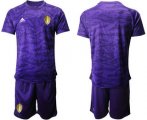 Wholesale Cheap Belgium Purple Goalkeeper UEFA Euro 2020 Soccer Jersey