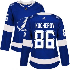 Wholesale Cheap Adidas Lightning #86 Nikita Kucherov Blue Home Authentic Women\'s Stitched NHL Jersey