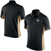 Wholesale Cheap Men's Nike NFL New Orleans Saints Black Team Issue Performance Polo