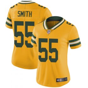 Wholesale Cheap Nike Packers #55 Za\'Darius Smith Yellow Women\'s Stitched NFL Limited Rush Jersey