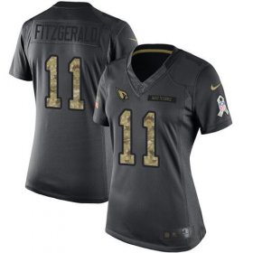 Wholesale Cheap Nike Cardinals #11 Larry Fitzgerald Black Women\'s Stitched NFL Limited 2016 Salute to Service Jersey