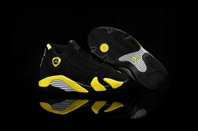 Wholesale Cheap Air Jordan 14 Kid Shoes Black/yellow