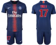 Wholesale Cheap Paris Saint-Germain #17 Yuri B Home Soccer Club Jersey