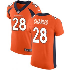 Wholesale Cheap Nike Broncos #28 Jamaal Charles Orange Team Color Men\'s Stitched NFL Vapor Untouchable Elite Jersey