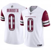 Cheap Men's Washington Commanders #0 Marcus Mariota White Vapor Limited Football Stitched Jersey