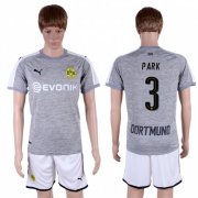Wholesale Cheap Dortmund #3 Park Grey Soccer Club Jersey