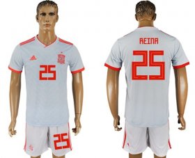 Wholesale Cheap Spain #25 Reina Away Soccer Country Jersey