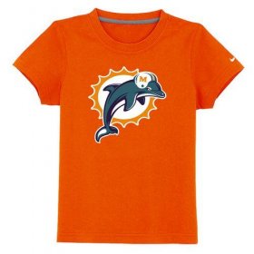 Wholesale Cheap Miami Dolphins Sideline Legend Authentic Logo Youth T-Shirt Orange