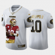 Cheap San Francisco 49ers #10 Jimmy Garoppolo Nike Team Hero 4 Vapor Limited NFL 100 Jersey White Golden