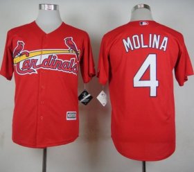 Wholesale Cheap Cardinals #4 Yadier Molina Red Cool Base Stitched MLB Jersey