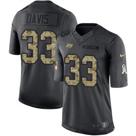 Wholesale Cheap Nike Buccaneers #33 Carlton Davis III Black Men\'s Stitched NFL Limited 2016 Salute to Service Jersey