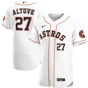 Wholesale Cheap Houston Astros #27 Jose Altuve Men's Nike White Home 2020 Authentic Player MLB Jersey