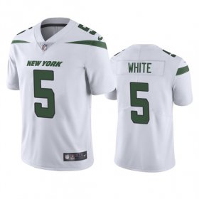 Cheap Men\'s New York Jets #5 Mike White White Vapor Untouchable Limited Stitched Jersey