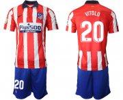 Wholesale Cheap Men 2020-2021 club Atletico Madrid home 20 red Soccer Jerseys
