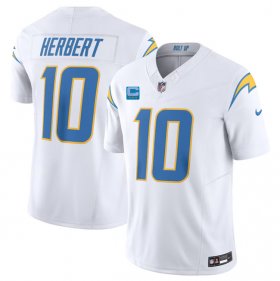Wholesale Cheap Men\'s Los Angeles Chargers #10 Justin Herbert White 2023 F.U.S.E. With 3-Star C Patch Vapor Untouchable Limited Football Stitched Jersey
