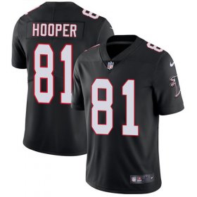 Wholesale Cheap Nike Falcons #81 Austin Hooper Black Alternate Men\'s Stitched NFL Vapor Untouchable Limited Jersey