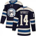 Wholesale Cheap Adidas Blue Jackets #14 Gustav Nyquist Navy Alternate Authentic Stitched NHL Jersey