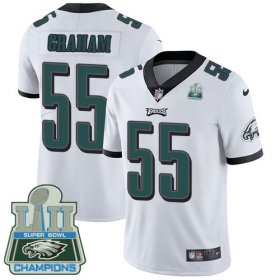 Wholesale Cheap Nike Eagles #55 Brandon Graham White Super Bowl LII Champions Youth Stitched NFL Vapor Untouchable Limited Jersey