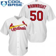 Wholesale Cheap Cardinals #50 Adam Wainwright White Cool Base Stitched Youth MLB Jersey