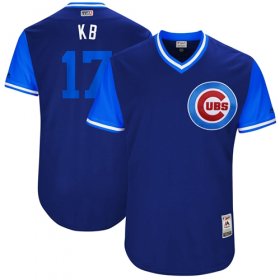 Wholesale Cheap Cubs #17 Kris Bryant Royal \"KB\" Players Weekend Authentic Stitched MLB Jersey