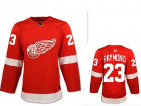 Wholesale Cheap Men\'s Detroit Red Wings #23 Lucas Raymond Red Home Hockey Stitched NHL Jersey