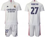 Wholesale Cheap Men 2020-2021 club Real Madrid home 27 white Soccer Jerseys