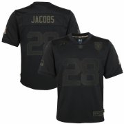 Cheap Las Vegas Raiders #28 Josh Jacobs Nike Youth 2020 Salute to Service Game Jersey Black
