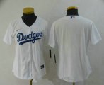 Wholesale Cheap Women's Los Angeles Dodgers Blank White Stitched MLB Cool Base Nike Jersey