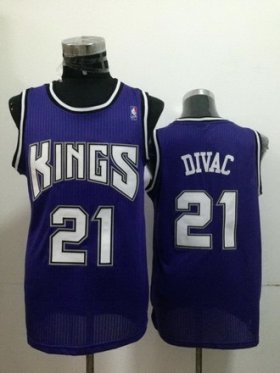 Wholesale Cheap Sacramento Kings #21 Vlade Divac Purple Swingman Jersey