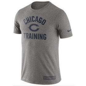 Wholesale Cheap Men\'s Chicago Bears Nike Heathered Gray Training Performance T-Shirt