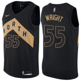 Wholesale Cheap Nike Toronto Raptors #55 Delon Wright Black NBA Swingman City Edition Jersey