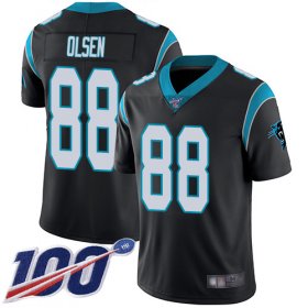 Wholesale Cheap Nike Panthers #88 Greg Olsen Black Team Color Men\'s Stitched NFL 100th Season Vapor Limited Jersey