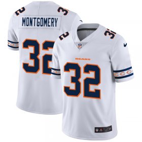 Wholesale Cheap Chicago Bears #32 David Montgomery Nike White Team Logo Vapor Limited NFL Jersey