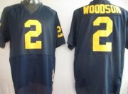 Wholesale Cheap Michigan Wolverines #2 Woodson Navy Blue Jersey