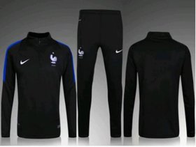 Wholesale Cheap France Black Soccer Suit
