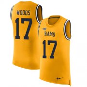 Wholesale Cheap Nike Rams #17 Robert Woods Gold Men's Stitched NFL Limited Rush Tank Top Jersey