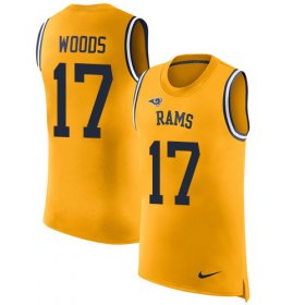 Wholesale Cheap Nike Rams #17 Robert Woods Gold Men\'s Stitched NFL Limited Rush Tank Top Jersey