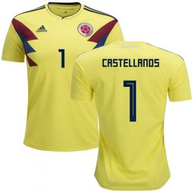 Wholesale Cheap Colombia #1 Castellanos Home Soccer Country Jersey