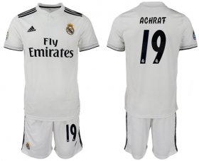 Wholesale Cheap Real Madrid #19 Achraf White Home Soccer Club Jersey