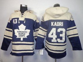 Wholesale Cheap Maple Leafs #43 Nazem Kadri Blue Sawyer Hooded Sweatshirt Stitched NHL Jersey