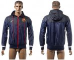 Wholesale Cheap Barcelona Soccer Jackets Dark Blue
