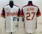 Cheap Mens Venezuela Baseball #27 Jose Altuve Number 2023 White World Baseball Classic Stitched Jersey