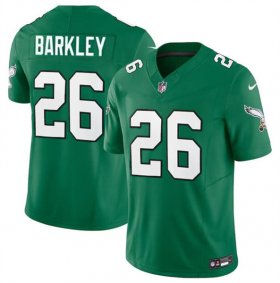 Cheap Men\'s Philadelphia Eagles #26 Saquon Barkley Green 2023 F.U.S.E. Vapor Untouchable Limited Throwback Football Stitched Jersey