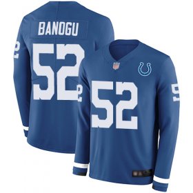 Wholesale Cheap Nike Colts #52 Ben Banogu Royal Blue Team Color Men\'s Stitched NFL Limited Therma Long Sleeve Jersey