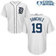 Wholesale Cheap Tigers #19 Anibal Sanchez White Cool Base Stitched Youth MLB Jersey