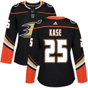 Wholesale Cheap Adidas Ducks #25 Ondrej Kase Black Home Authentic Women\'s Stitched NHL Jersey